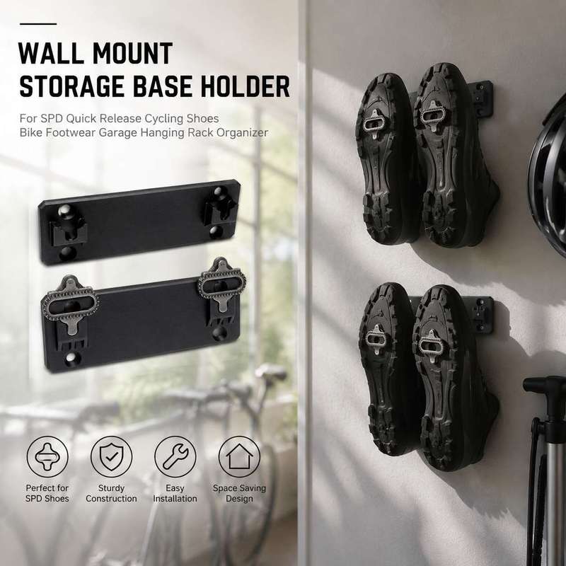 Cycling Gear Wall Organizer - Supporto da Parete per Scarpe da