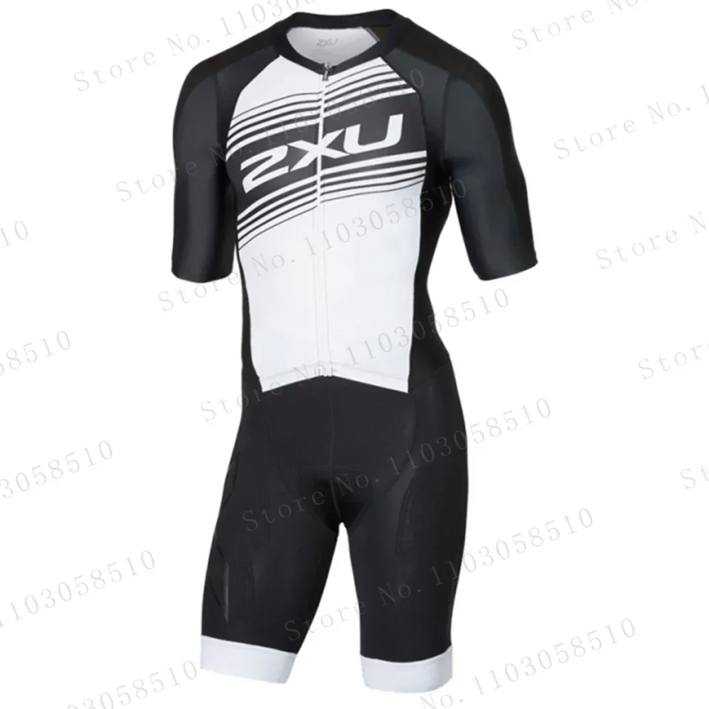 Triathlon Cycling Kit - zxuful Nero Bianco Tuta da Triathlon