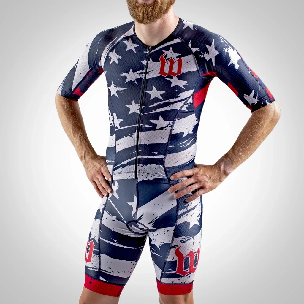Wattie Ink Men Skinsuit Cyclin - Triathlon Cycling Kit recensione e prezzo